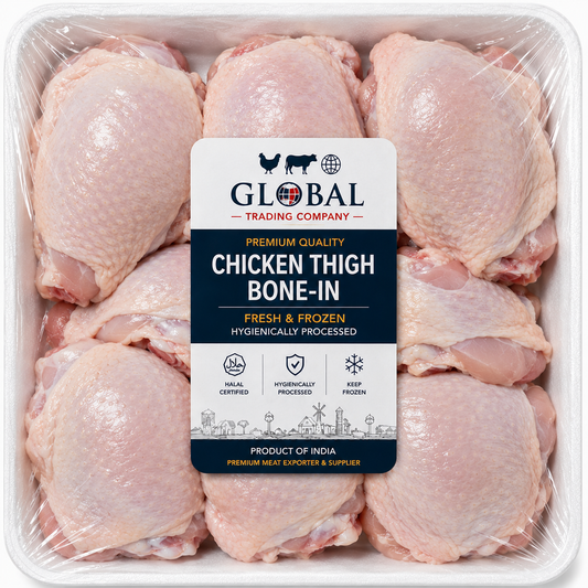 Premium Frozen Chicken Thigh Bone-In | Halal Frozen Bone-In Chicken Thigh Supplier & Exporter | Hygienically Processed Fresh Frozen Poultry Meat | Export Quality Packed Chicken | Global Trading Company