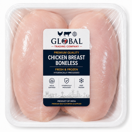 Premium Frozen Boneless Chicken Breast | Halal Frozen Chicken Breast Fillet Supplier & Exporter | Hygienically Processed, Fresh Packed Premium Poultry Meat | Global Trading Company