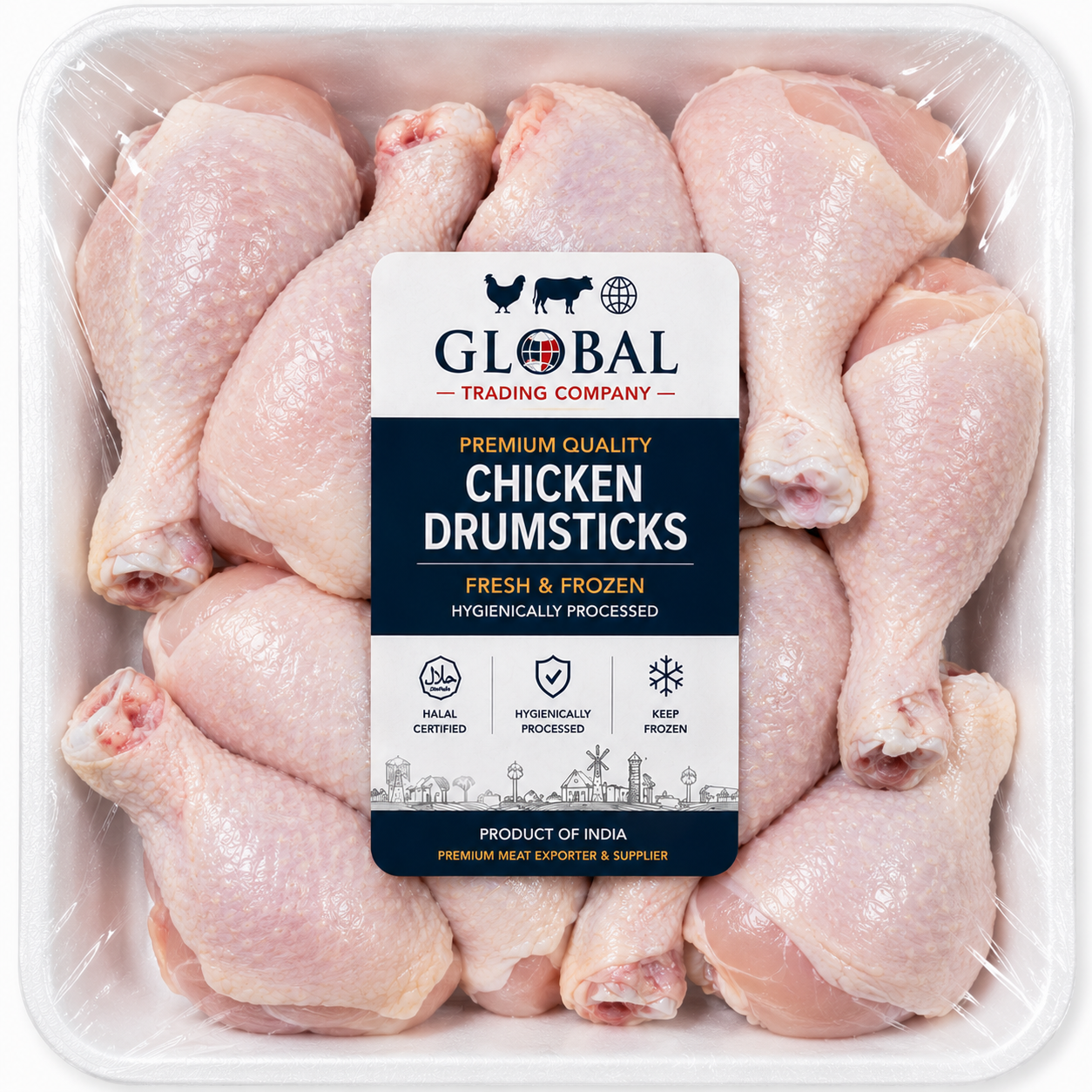 Premium Frozen Chicken Drumsticks | Halal Frozen Chicken Legs Supplier & Exporter | Hygienically Processed Fresh Frozen Poultry Meat | Export Quality Packed Chicken Drumsticks | Global Trading Company