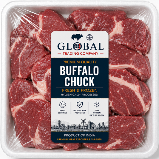 Premium Frozen Buffalo Chuck | Halal Buffalo Chuck Supplier & Exporter | Hygienically Processed Fresh Frozen Buffalo Chuck Cut | Export Quality Packed Buffalo Meat | Global Trading Company
