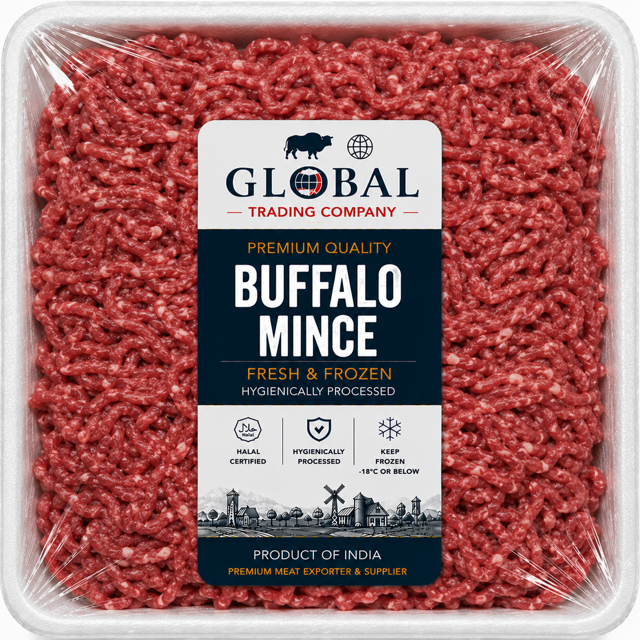 Premium Frozen Buffalo Mince | Halal Buffalo Minced Meat Supplier & Exporter | Hygienically Processed Fresh Frozen Lean Buffalo Ground Meat | Export Quality Packed Buffalo Mince | Global Trading Company