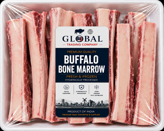 Premium Frozen Buffalo Bone Marrow | Halal Buffalo Marrow Bones Supplier & Exporter | Hygienically Processed Long Cut Frozen Marrow Bones | Export Quality Packed Buffalo Bone Marrow | Global Trading Company